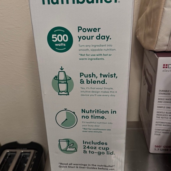 Nutribullet Blender Free Shipping 24oz white - Picture 2 of 4